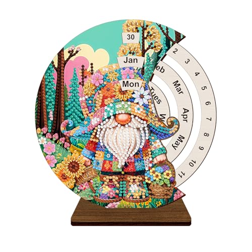 Kit peinture diamant 5D F-CANLAN : calendrier Père Noël ornement de bureau bricolage