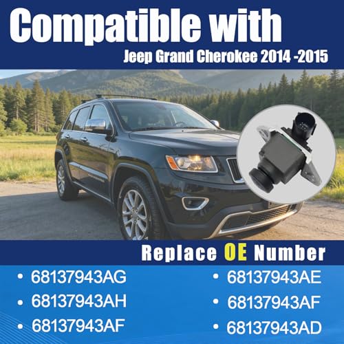 Image of No. 68137943AD Rear View Backup Reverse Parking Camera /Rear View Camera | Compatible with Jeep Grand Cherokee 2014 2015 Chrysler Reverse Park Assist Camera Replaces 68137943AE 68137943AF 68137943AG