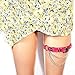 Lockban Adjustable Heart-Shaped Thigh Garter 2 Pieces Punk Leather Garter Belts Leg Garter with Chains Body Accessories for Women and Girls, Red