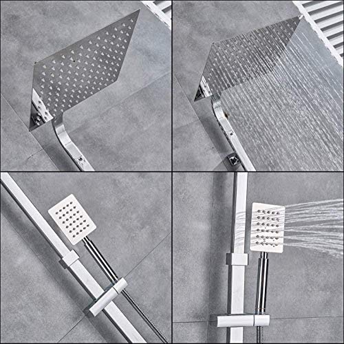 Système de douche montage mural et robinet cascade pour baignoire familiale 20cm