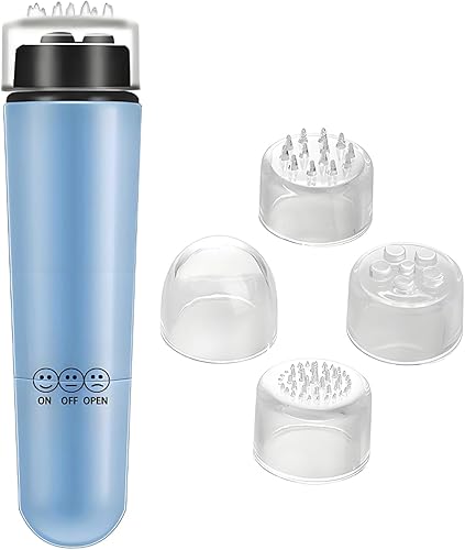 Mini masajeador - Tamaño de viaje para cuello, cara, brazo y espalda (azul)