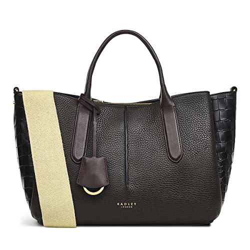 Cartable Radley London Hillgate Place M en cuir effet crocodile Dark Oak