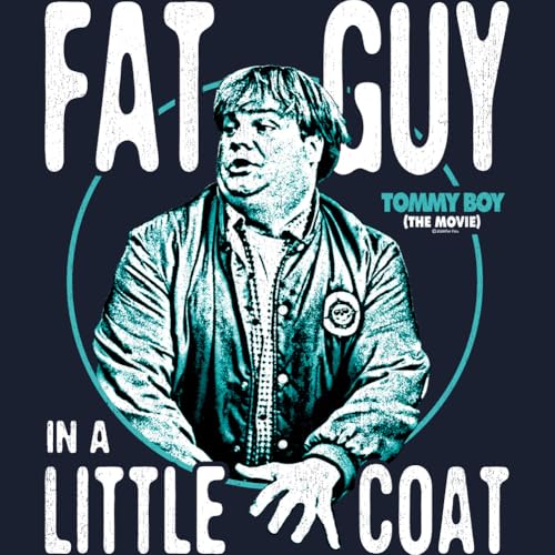 Tommy Boy Movie Little Coat Adult Navy Short Sleeve American 90s Comedy Film Vintage Style Graphic Tees2