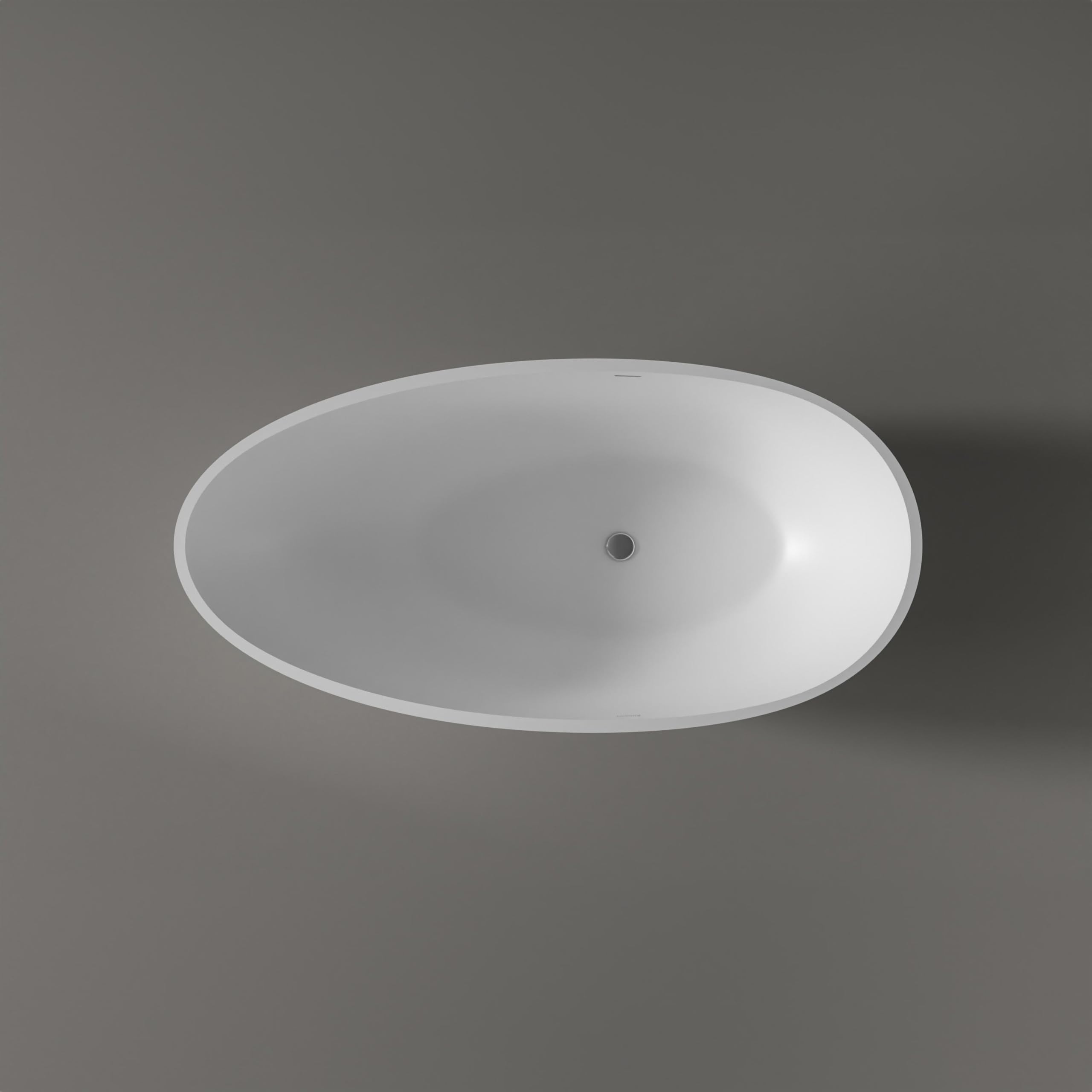 Vasca da bagno freestanding in Solid Stone VIGO - bianco opaco - Senza rubinetteria, Senza sistema di drennaggio, Dimensioni:170 x 85 cm