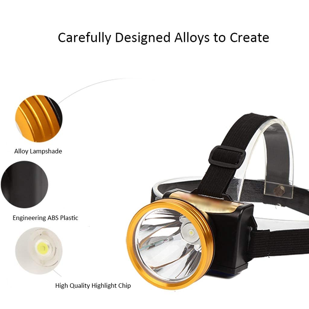 Latarka czołowa LED, latarka czołowa Outdoor Pro Gear Lighthouse Beacon - Camping Wędkarstwo Bieganie Jaskinia Piesze wycieczki Poszukiwanie i - Wytrzymała, bardzo jasna lampa czołowa Reflektor