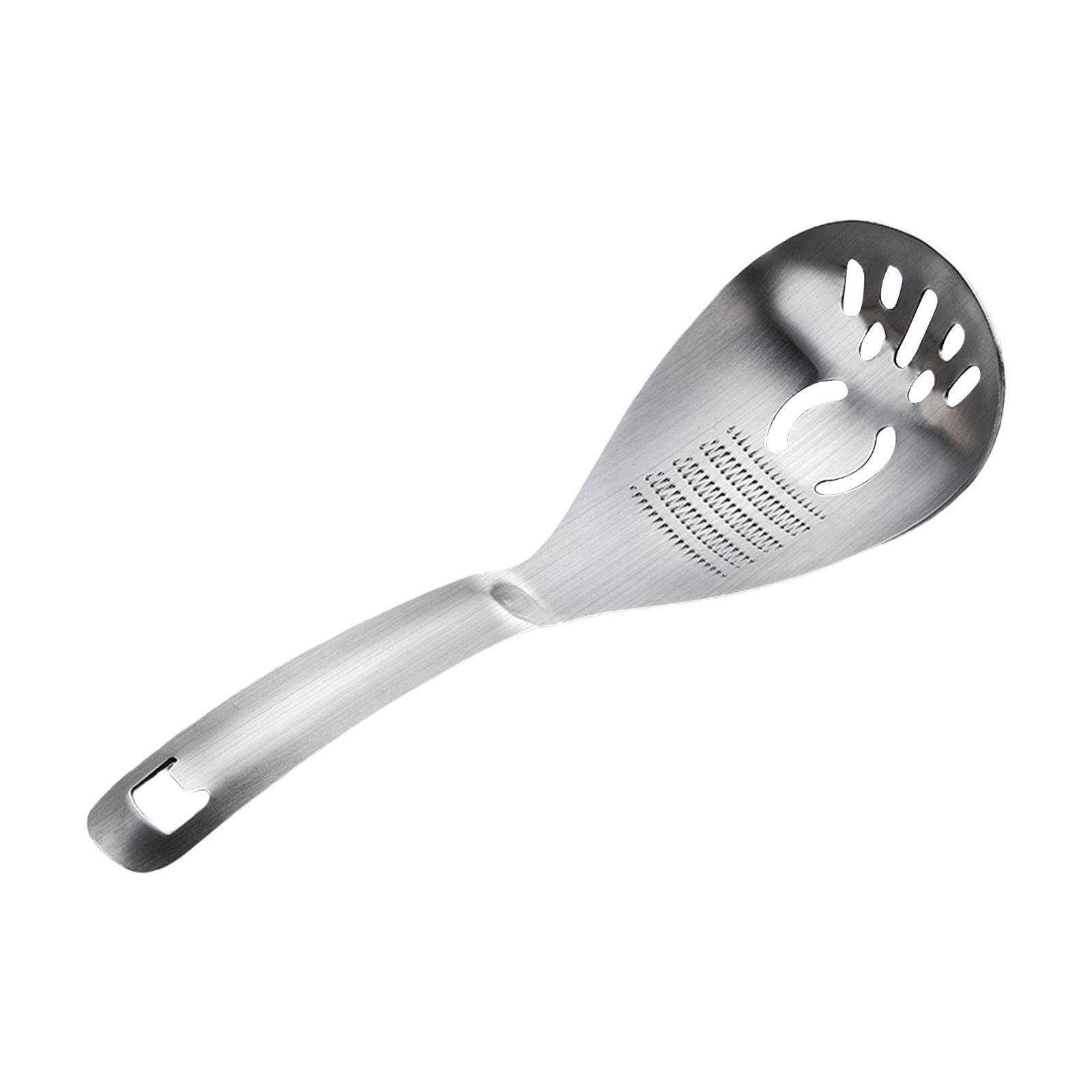 Colcolo Vielseitiger 304-Edelstahl-Schaumlöffel für die Küche mit Schlitz für Buffets, Partys und Abendessen. Professioneller, langlebiger, funktionaler, Stil A