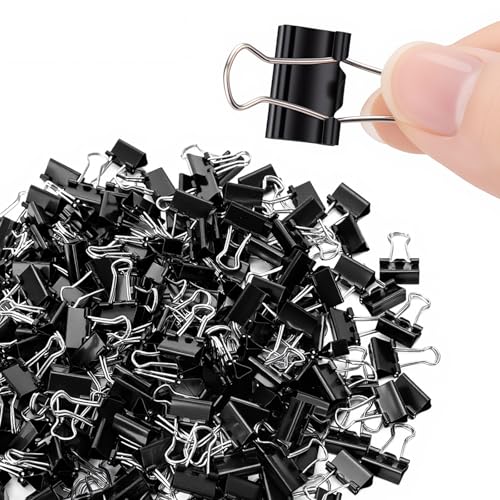 Image of OWLKELA 220 Pcs Binder Clips, 0.6 inch, Black