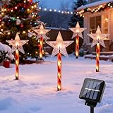 Quintrost Lampe Solaire Étoile Noël Exterieure Jardin, 5 Pièces Étoile Lumière Solair...