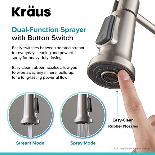 Kraus KPF-1690SFS Britt Commercial Style Spot Free Stainless Steel Pre-Rinse Kitchen Faucet thumb #4