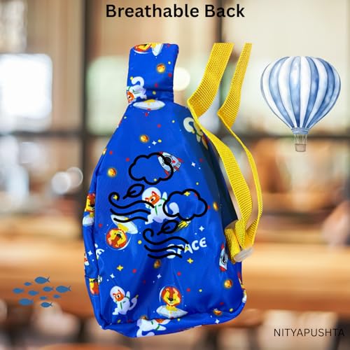 Image of Kids Small Cartoon Design Sling Crossbody Shoulder Bag for Boys & Girls, School Travel & Casual Backpack with Adjustable Strap for Children & Toddlers