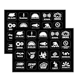 40 PCS (2Sets) Novelty Stickers for Car or Truck Unused Buttons – Funny Interior Dash Rocker Switch Decals – Universal Fit Console Labels for Dashboard