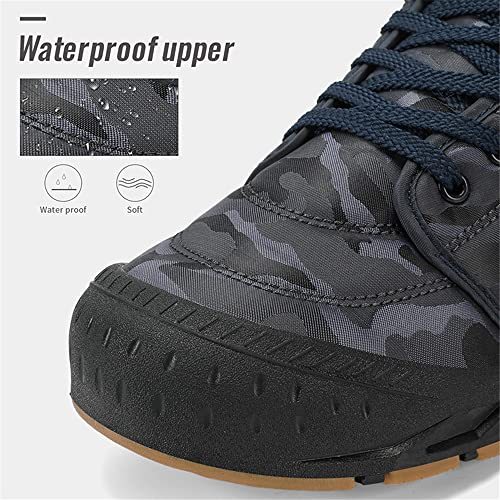 ENEN Snow Boots Mens Waterproof, Winter Warm Fur Lined Snow Boots Anti Slip Outdoor Work Trekking Ankle Hiking Walking Shoes for Cold Weather - Image 4