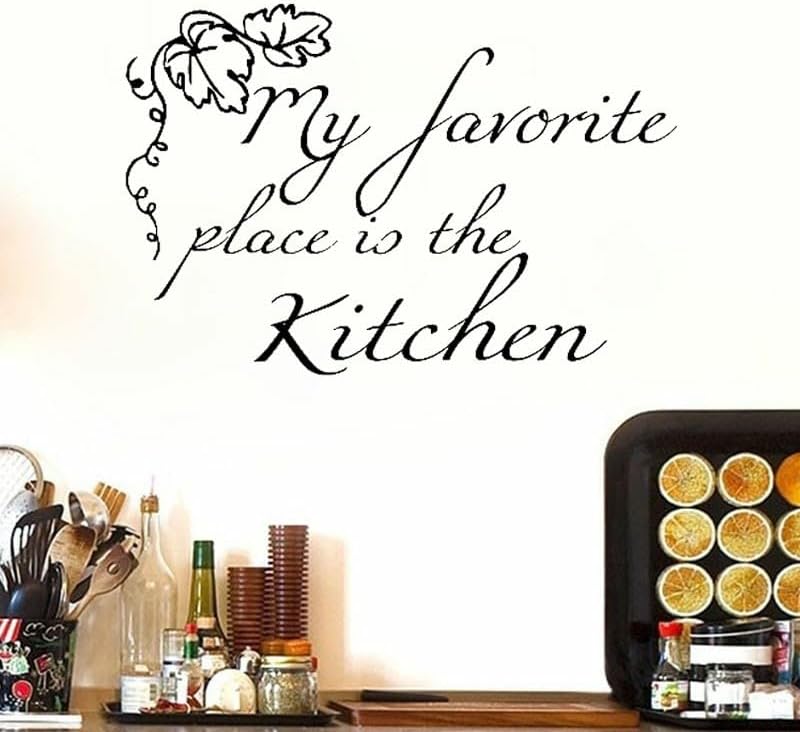 GADGETS WRAP Wall Decal Vinyl Sticker My Favorite Place Is The Kitchen for Office Home Wall Decoration
