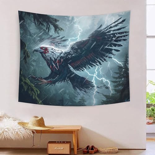 Tapisserie murale aigle 3D 180x230 cm en tissu grand format