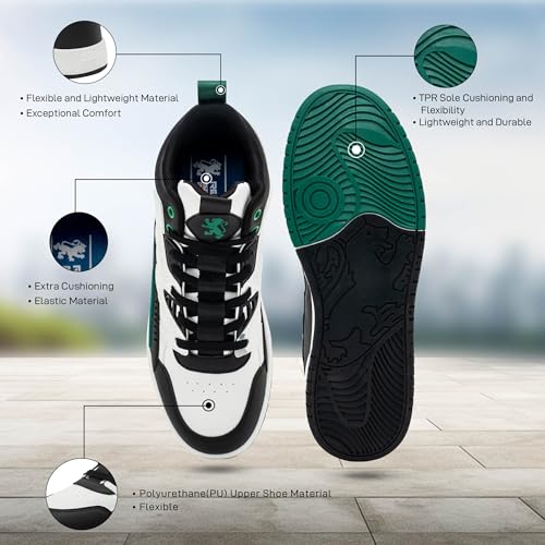 Image of Red Tape Men's Sneakers Grey Pu Round Toe Lace-Up Lightweight Comfort