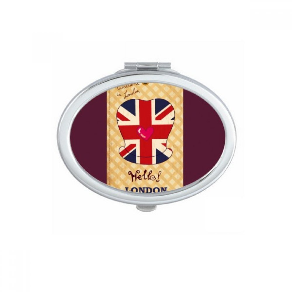 Miroir ovale maquillage compact portable idéal dans le sac à main pour retouches au bureau