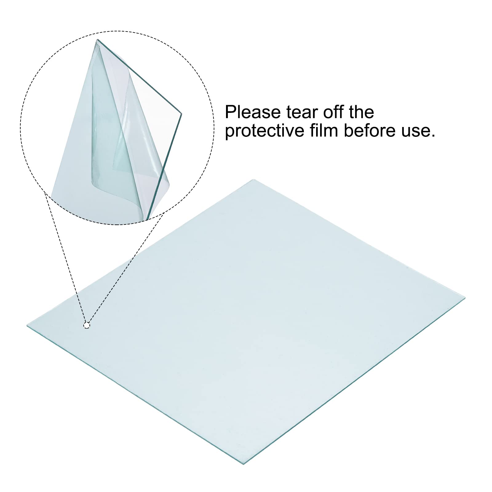 PATIKIL 5.2 x 4.5 Inch Welding Protection Lens, 20 Pack Transparent Protective Replacement Right Angle for Solar Clear - Image 3