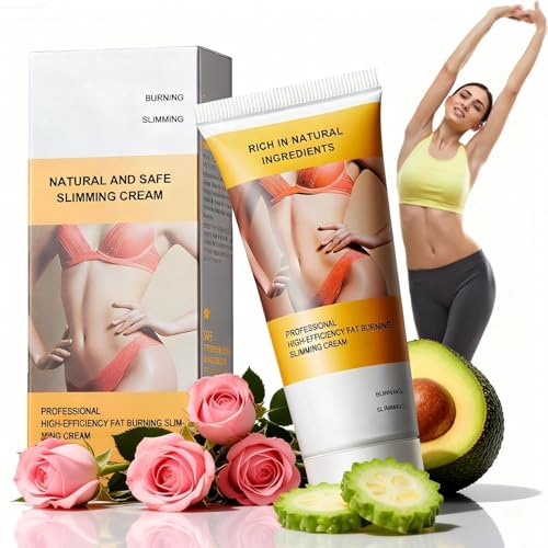 Crema Reductora Anticelulítica 60g, Crema Adelgazante, Reafirmante Corporal para Abdomen, Cintura y Glúteos, Quema Grasa, Moldea el Cuerpo, Reduce Celulitis, para Mujeres y Hombres