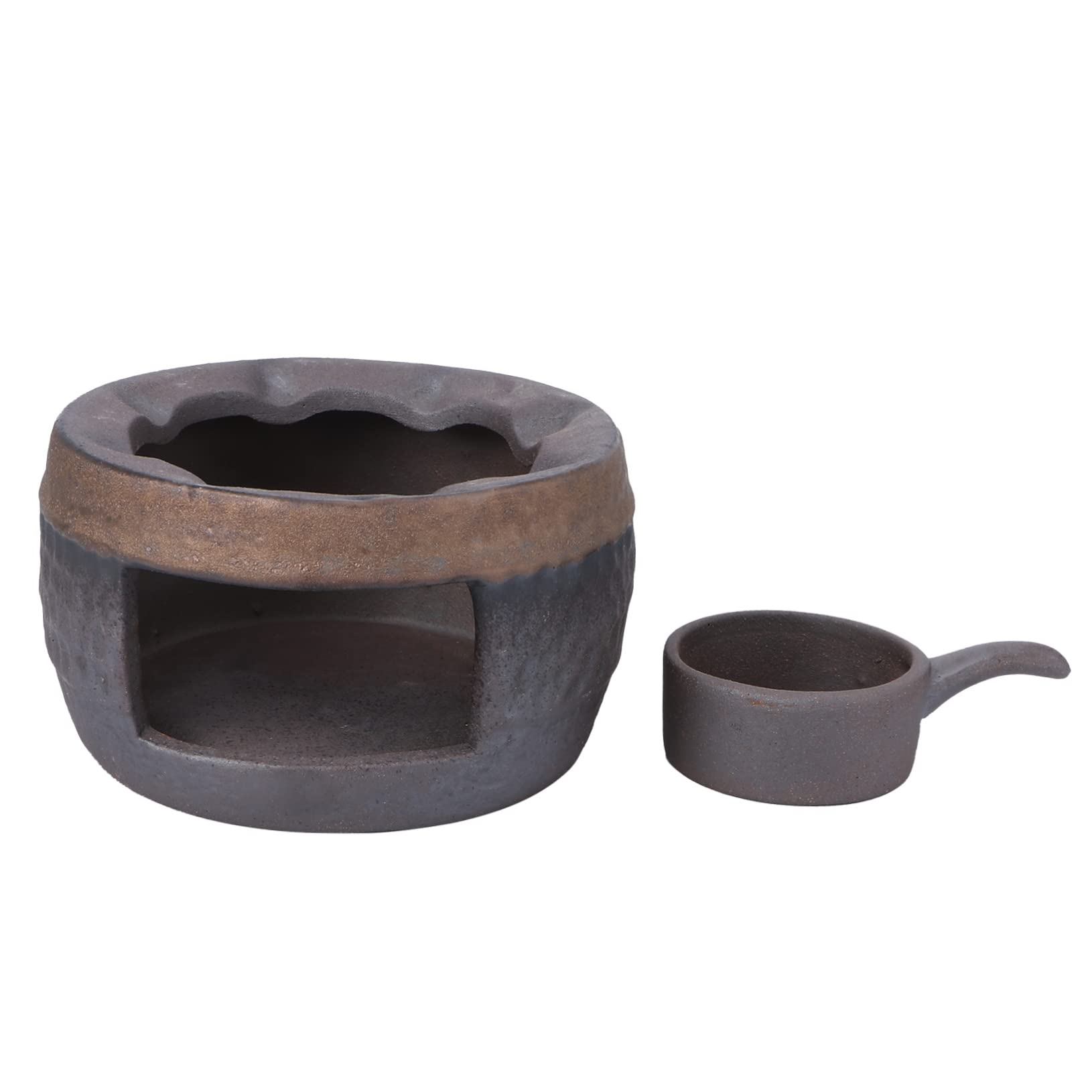 Calentador de Tetera de Cerámica Retro Candelabro Negro