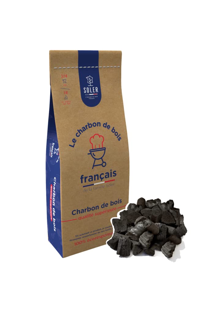 Soler | Charbon DE Bois FRANÇAIS pour LA Cuisine AU Barbecue 20L | ALLUMAGE Rapide ET DE Qualite GASTRONOMIQUE