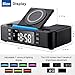 DPNAO 9-in-1 Wireless Charging Station with Bluetooth Speaker, Alarm Clock, FM Radio, Night Light – Compatible iPhone 17/16/15/SamsungS25/S24/Android, USB/Type-C/AUX, Phone Holder, Adjustable Display