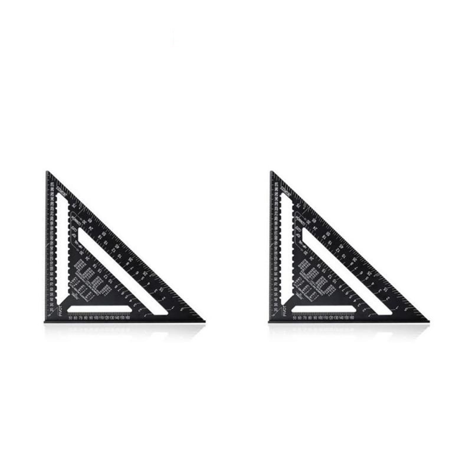 Angle Protractor,12 Inch Speed Square Metric Triangle Ruler Aluminum Alloy Measuring Woodworking
