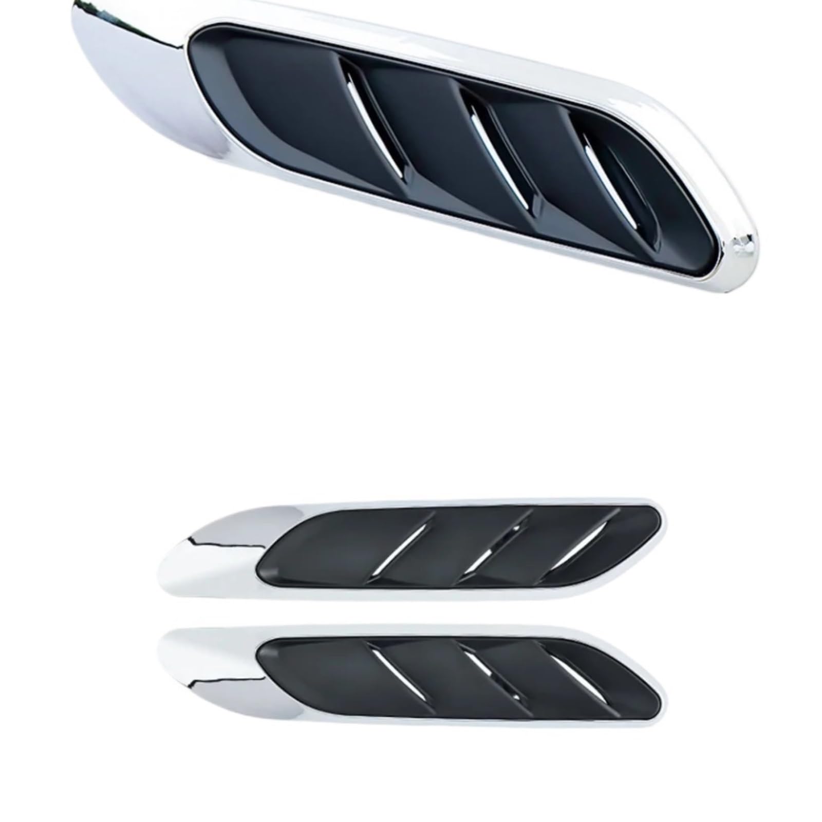 Air Side Vent Trim Fit for Mercedes C E Class W206 W214 2022-2025 Door Fender Wing Fender Wind Vane Emblem Sticker(Bright Silver,for C)