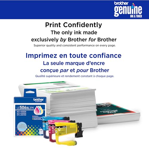 Image of Brother Genuine LC506BK Standard Yield Black Ink Cartridge (for use INKvestment 4355, 4555, and 4557 Printers)
