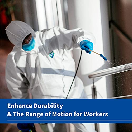 Medtecs Hazmat Suits - 6 Sizes Options (1 Pc) - Fabric Passed Aami Level 4 Disposable Coverall Ppe Suit For Biohazard Chemical Protection - Coveru Full Body Protective Clothing With Hood | 3Xl #TOP6