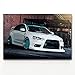 Produktbild QAZEDC Dekorative Malerei  Evolution Evo Car Tuning weiße Autos Fahrzeug Poster Leinwand Kunstdrucke Wandkunst Gemälde Für Wohnzimmer Dekor