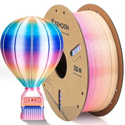 SEMDON PLA Filament 1.75mm, Silk PLA Filament Sweet Cream Rainbow Color, High...