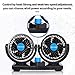 EXCOUP 4'' Cigarette Lighter Car Cooling Fan, Electric 12V Car Fans with 360° Rotatable Dual Head, Upgraded Portable Powerful Quiet Automobile Vehicle Fan for Car Truck Van SUV RV Boat