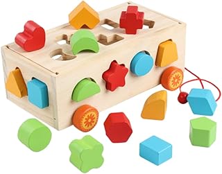 TOYANDONA 17 Crianças Brinquedos De Madeira Brinquedos Infantis Brinquedo Para Crianças Brinquedos De Madeira Kidcraft Playset Brinquedos Para Crianças Brinquedos Educativos Forma De