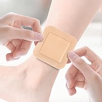 Vista 8 de Dimora Apósito de espuma de silicona con adhesivo de borde, 3 x 3 pulgadas, vendaje impermeable de primeros auxilios para el cuidado de heridas