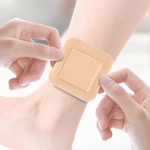 Miniatura 13 de Dimora Apósito de espuma de silicona con adhesivo de borde de 4 x 8 pulgadas, vendaje impermeable para el cuidado de heridas, paquete de 5