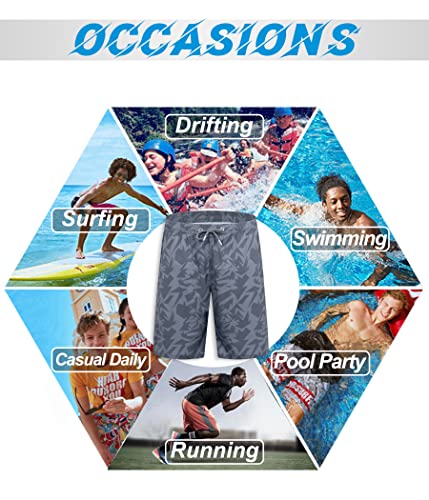 Aptro Men's Swim Trunks Long Swim Shorts Bathing Suits #A001 L #TOP4
