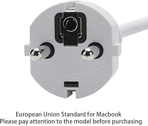 Miniatura 2 de Cable de pared de extensión enchufe UE UE UE Unión Europea estándar para Macbook 11 pulgadas 13 pulgadas 60w Macbook Pro 15 o 17 pulgadas 85 w