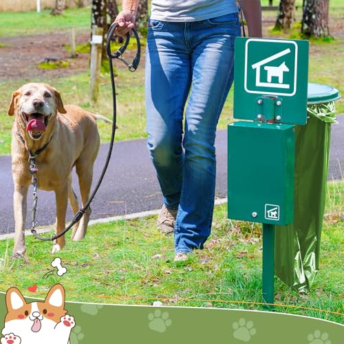 Image of 150 Pcs Dog Waste Poop Bags Dog Large Leak Proof Bags 26 inchx 33 inch Pet Waste Station Can Liners Heavy Duty Pet Trash Bin Liner for Walking Poop Station Dispensers, 3 Rolls of 50(Green)