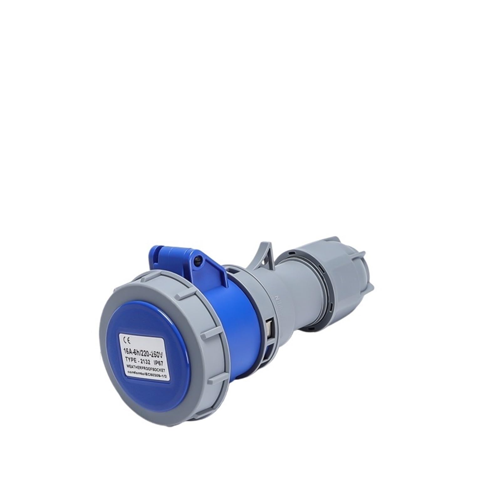 Base móvil 32A de 3 pines IP67 industrial macho y hembra resistente al agua