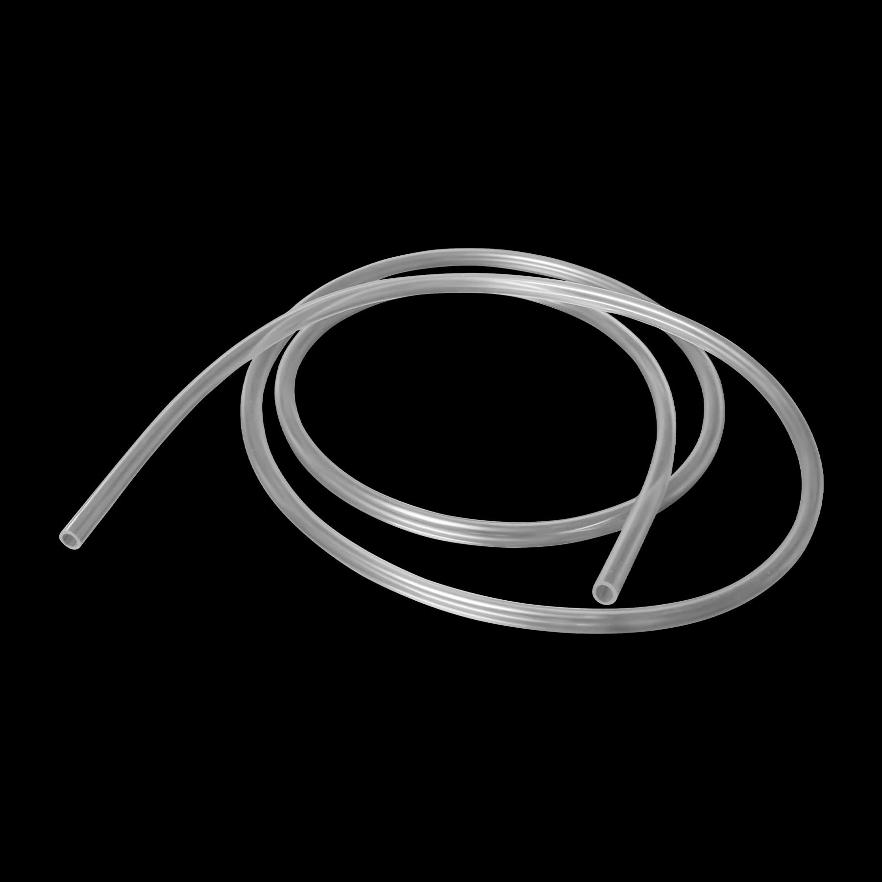 iMeistek 3mm ID x 5mm OD Clear Plastic Tube Hose, 2M Length Food Grade Flexible PVC Vinyl Tube Pipe for Oil Water and Air Transfer