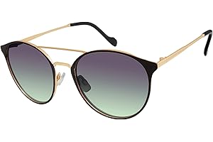 Women's J5564 Retro Metal Double Bridge Aviator Sunglasses with Polarized UV400 Protection