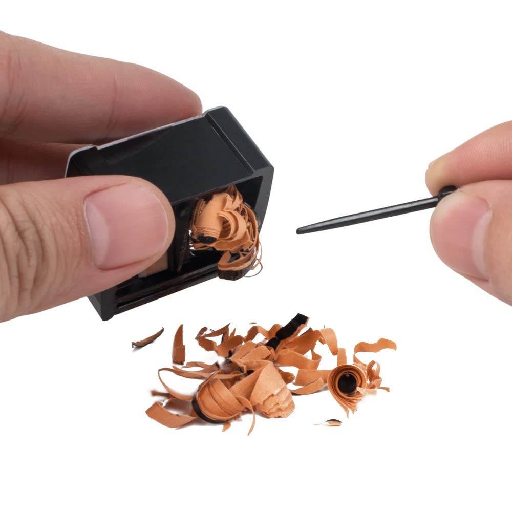 Andy's Orchids Make Up Sharpener, Dual Holes Cosmetic Pencil Eyeliner Lip Pencil Sharpener, Eye Liner Eyebrow Trimmer with Cover 5Pcs