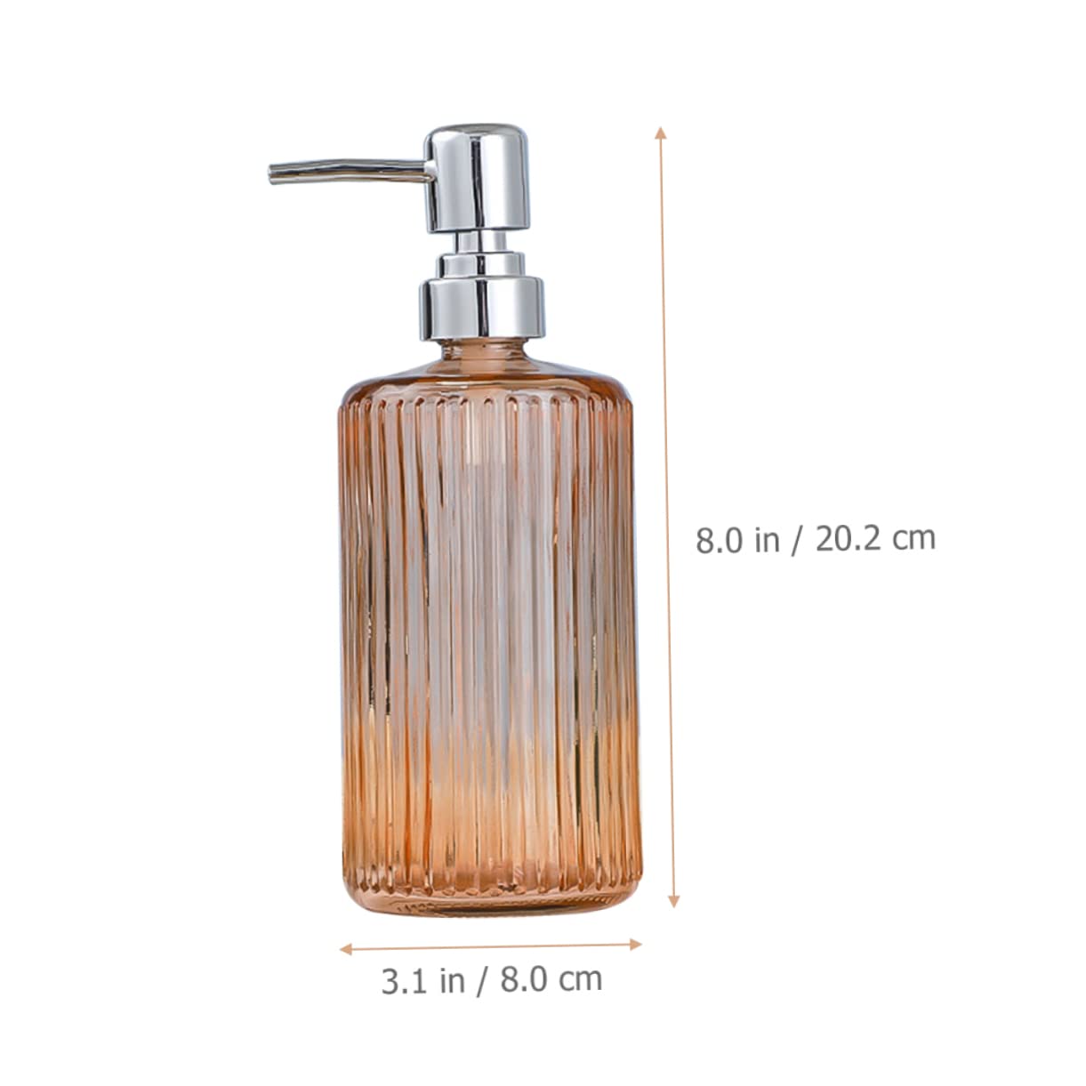 LABRIMP 3 Piezas Botella de Dosificador de Jabón de Vidrio para Jabón Líquido Champú y Loción Diseño Moderno y Reutilizable Dispensador para Baño y Cocina Transparente y Textura