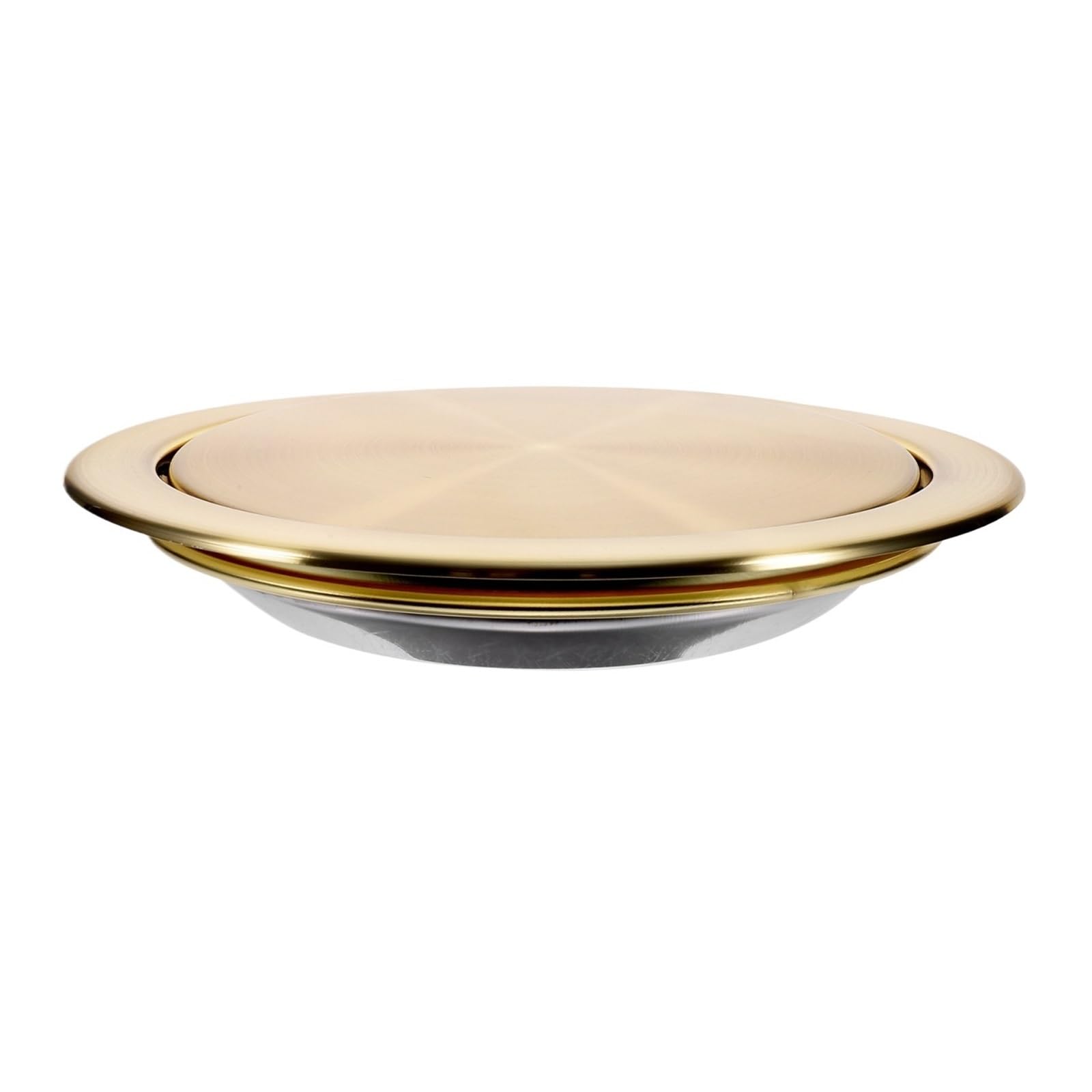 Stainless Steel Recessed Trash Can Lid Swing Flap Cover Countertop Garbage Embedded Type Flush Waste Bin Effortless cleaning
