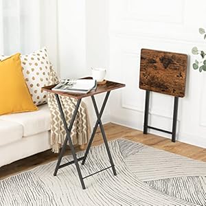 Hoobroportabletvtrayssetof2foldingtvdinnertablestvtraytablesforsmallspacediningtraysforeatingatcouchandbedeasyassemblyspacesavingrusticbrownandblackbf20bzp201 Urban Country Home Decor Hoobro portable tv trays set of 2 folding tv dinner tables tv tray tables for small space dining trays for eating at couch and bed easy assembly space saving rustic brown and black bf20bzp201 urban country home decor
