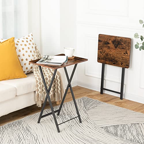 Hoobroportabletvtrayssetof2foldingtvdinnertablestvtraytablesforsmallspacediningtraysforeatingatcouchandbedeasyassemblyspacesavingrusticbrownandblackbf20bzp201 Urban Country Home Decor Hoobro portable tv trays set of 2 folding tv dinner tables tv tray tables for small space dining trays for eating at couch and bed easy assembly space saving rustic brown and black bf20bzp201 urban country home decor