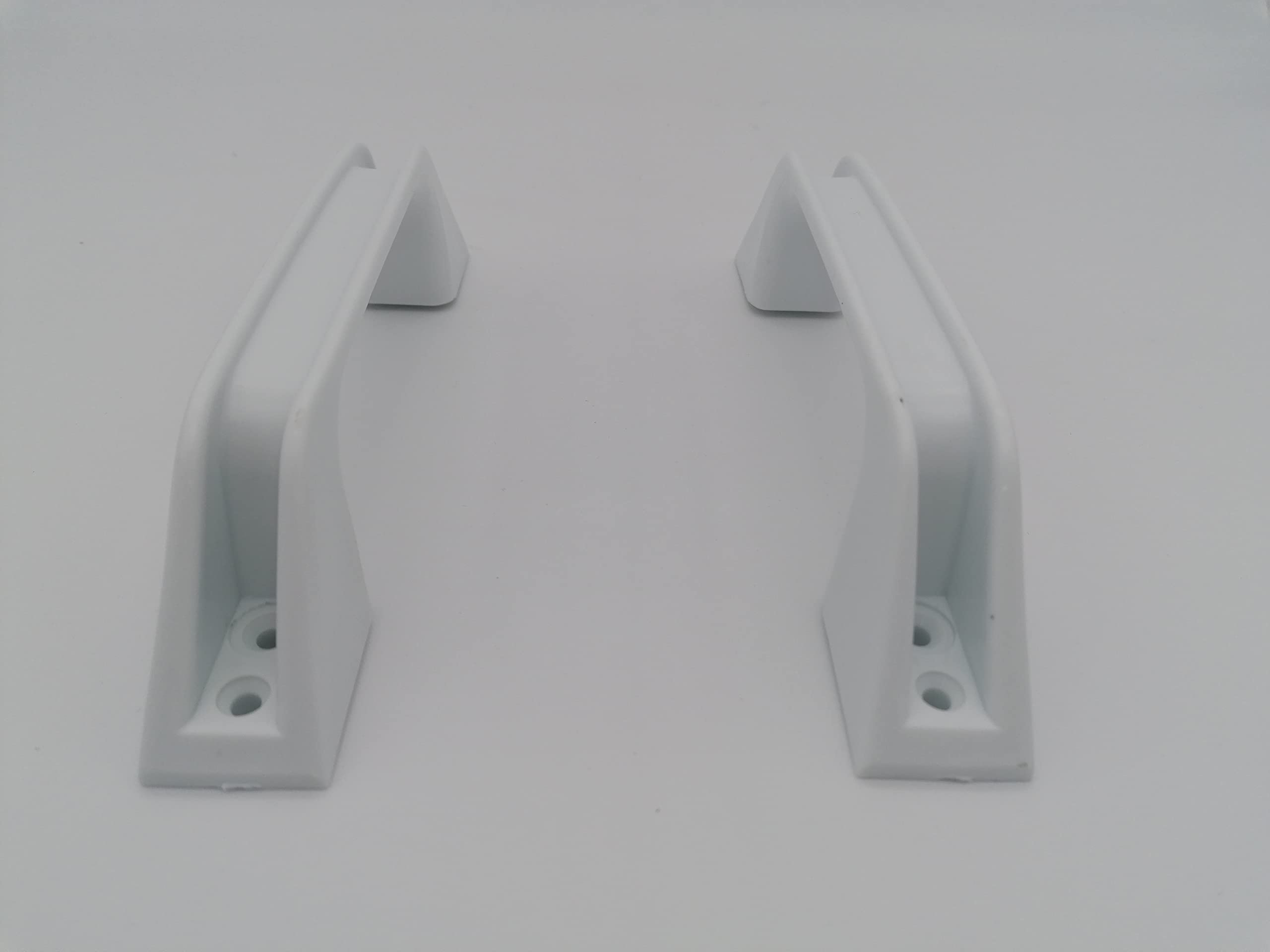 Poignées De Porte Pour Camping-car - Lot De 2 - Plastique Blanc - Opération à Une Main - Facile à Installer - Pour Salle De Bain Mobile