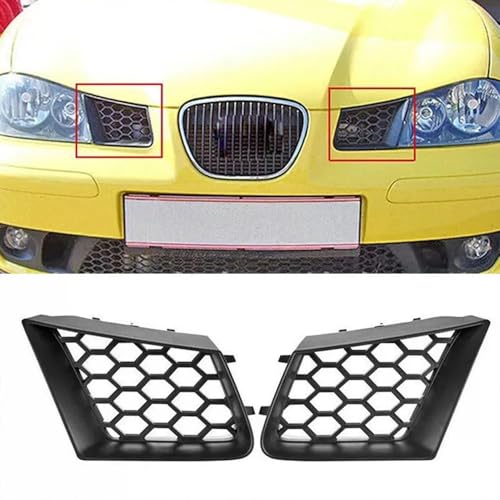 Parrilla para SEAT Ibiza 6L de plástico resistente en negro mate, sustitución directa y duradera 5