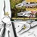 Multper Multitools Pliers Pro, Upgraded Multi Tool With Damascus Knife, Replaceable Wire Cutters and Screwdirver Set, Foldable Multitools with Scissors, Screwdriver, Ideal for Camping,Survival, Repair
