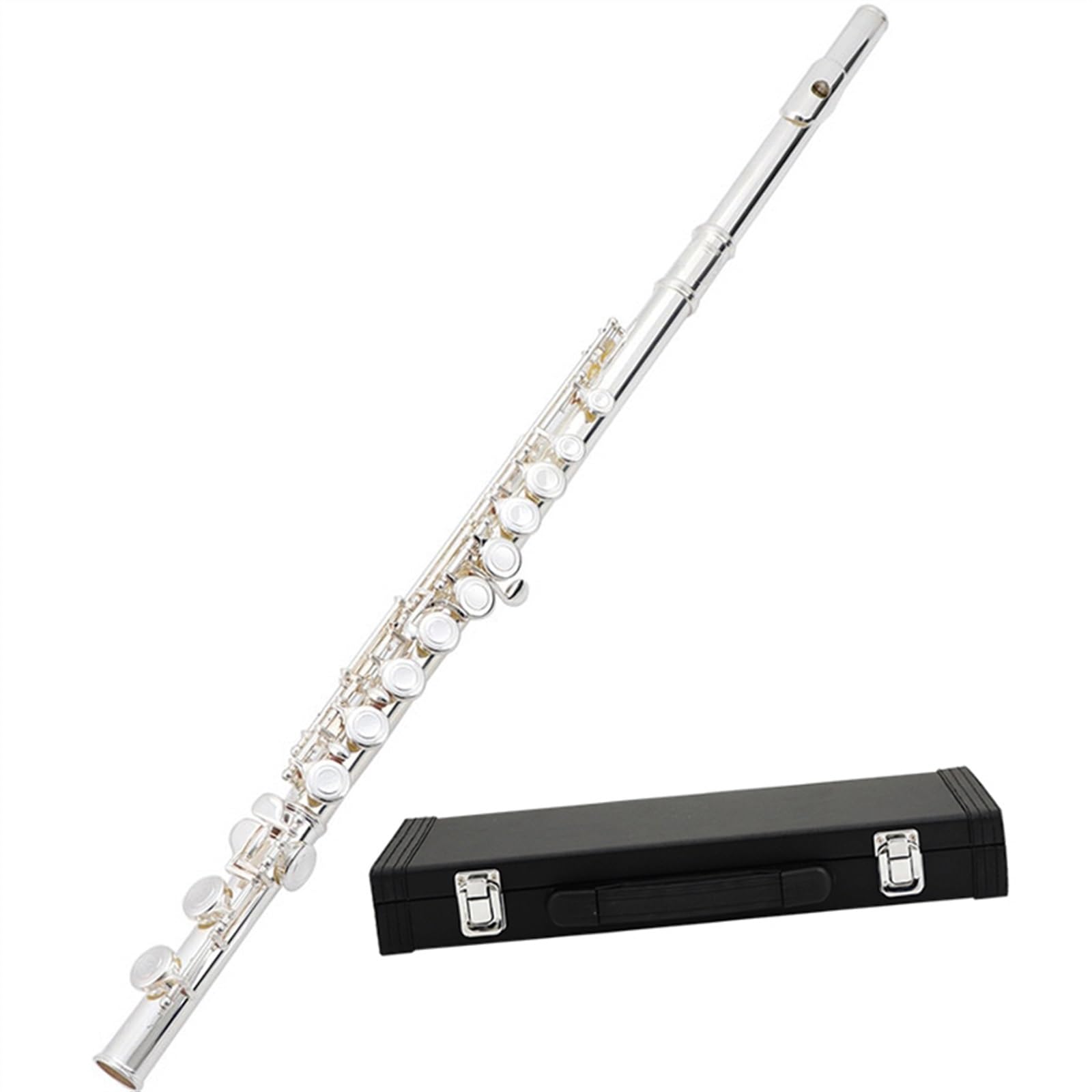 Flauta Para Principiantes, Juego Profesional, Llave C De Cobre Blanco Niquelado Y Plateado (Color : 100)